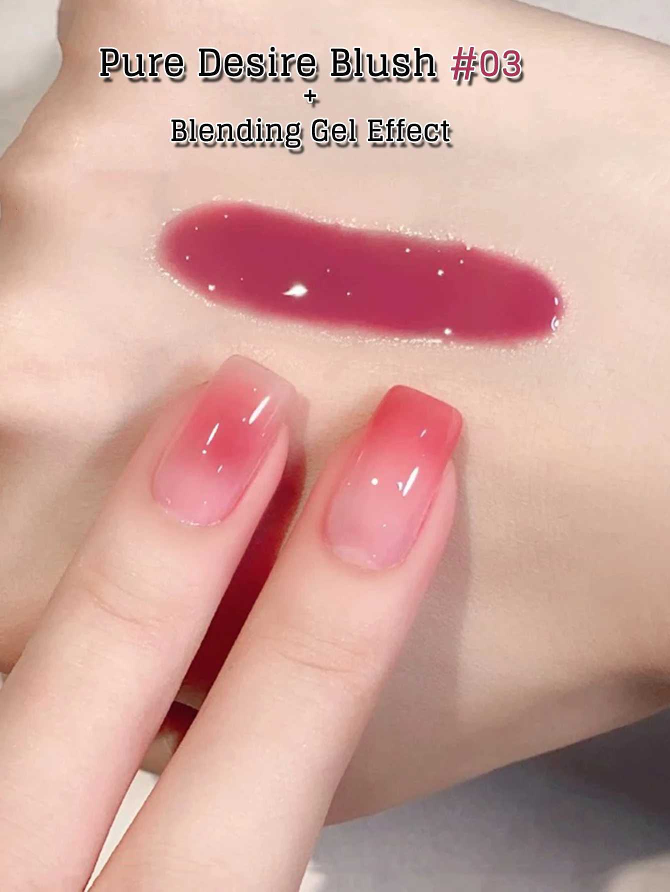 MIANEL 12ML Pure Desire Blush Jelly Gel Nail Polish Set - 1-30pcs Ice-clear Whitening Pink Red Nails for Christmas NailsT251127