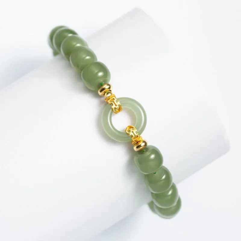 New Bohemian Vintage Beaded Natural Hetian Jade Elegant Retro Fashion Hand Ornaments Women Casual Jewelry Gift C251105