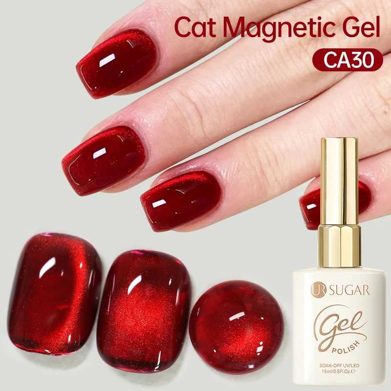 UR SUGAR 15ml Red Pink Cat Magnetic Gel Nail Polish Semi Permanent Soak Off UV LED Painting Vanrish For Manicure DIY DesignT251127