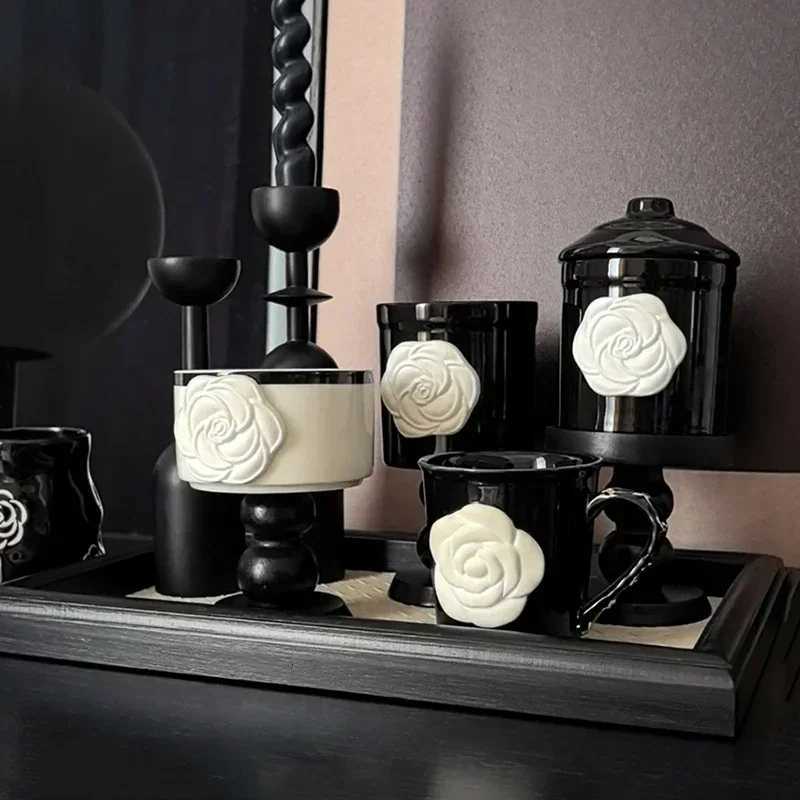 luxery Livetai camelli coffee cups household ceramic MUgs cups and saucers copas acero inoxidable chicaras para caf conjunto C251127