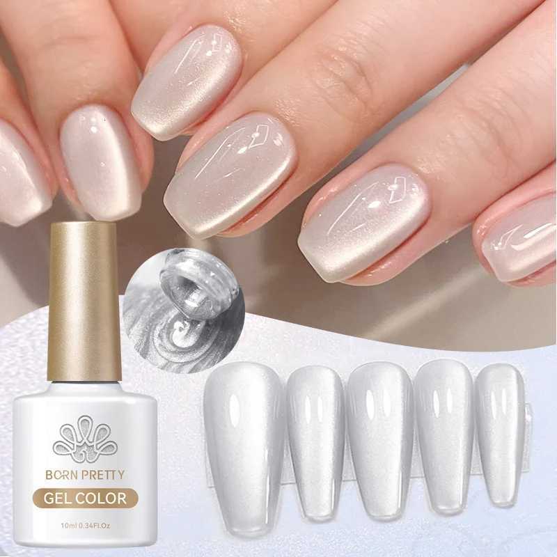BORN PRETTY Silver Moonlight Cat Magnetic Gel Nail Polish White Light Magnetic Nail Sparkling Glitter Semi Permanent Varnish 10mT251127