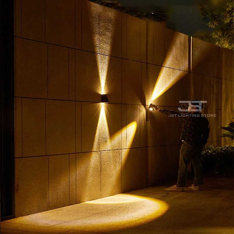 Solar Wall Light Strong Brightness Outdoor Waterproof Home Garden Arrangement Terrace Balcony Atmosphere Decoration Night LampM251127