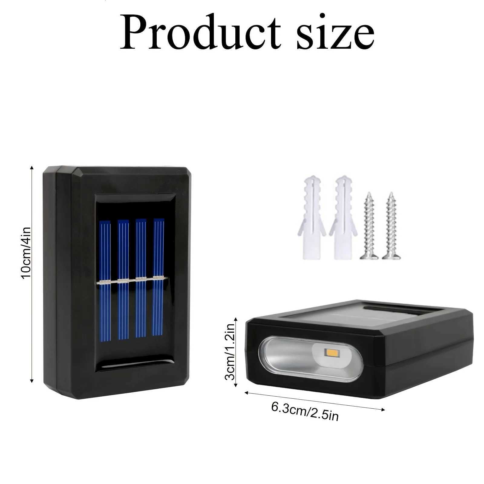 New Solar Wall Lights Outdoor Waterproof Led Solar Lamp Up And Down Luminous Lighting For Garden Balcony Yard Street Decor LampsM251127