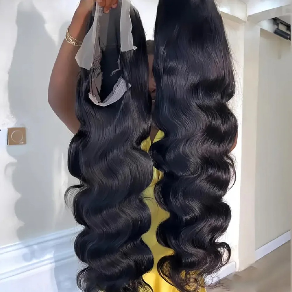 Body Wave Wig Human Hair Black Long Glueless Frontal 13x6 Hd 360 Full Lace Human Hair Wigs For Women