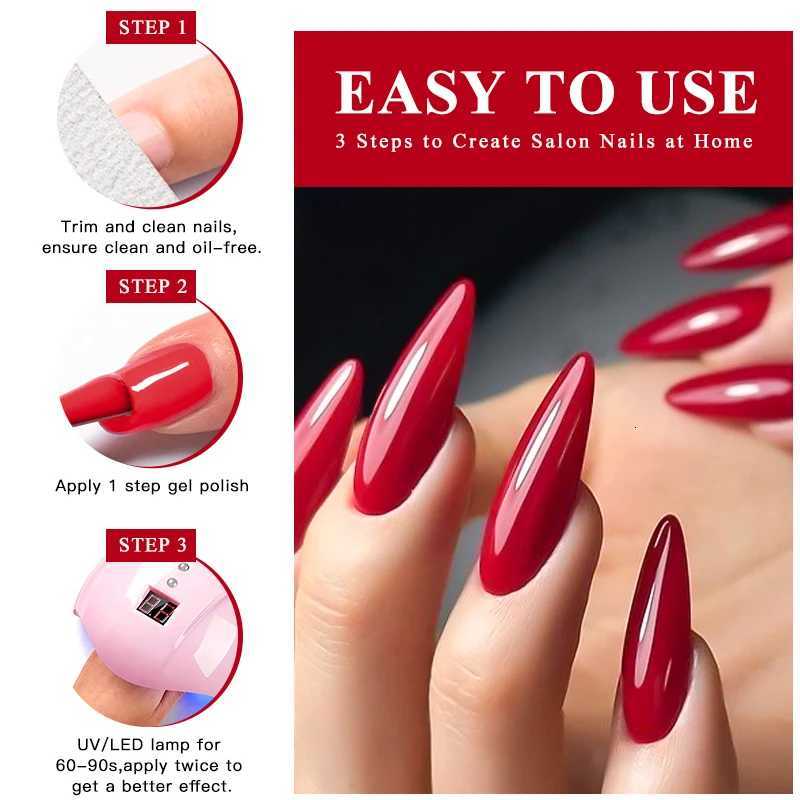 6pcs 1-step Gel Polish Set 3 IN 1 Gel Nail Polish Soak Off LED UV Gel Nail Varnishes No Need Base Top Coat Gel Nail Supplies DIYT251127