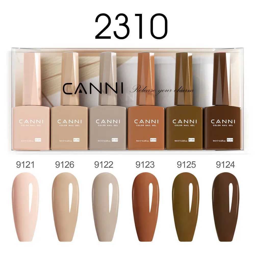 2/6pcs/kit CANNI TPO FREE HEMA FREE Nail Gel Polish Kit Gorgeous Color Semi Permanent Gorgeous Full Coverage Soak off UVLED GelT251127