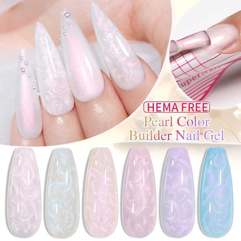 PUENTE Pearl Color Builder Nail Gel Polish Hema Free Shell Thread Glitter Nail Extension Semi-Permanent Construction Gel VarnishT251127