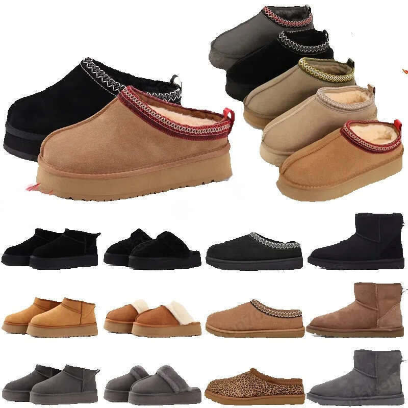 Designer snow boots women Tsmn slippers pltform Boot tzz slide mustrd seed ultr mini slipper chestnut suede men shoes womens winter booties Free shipping