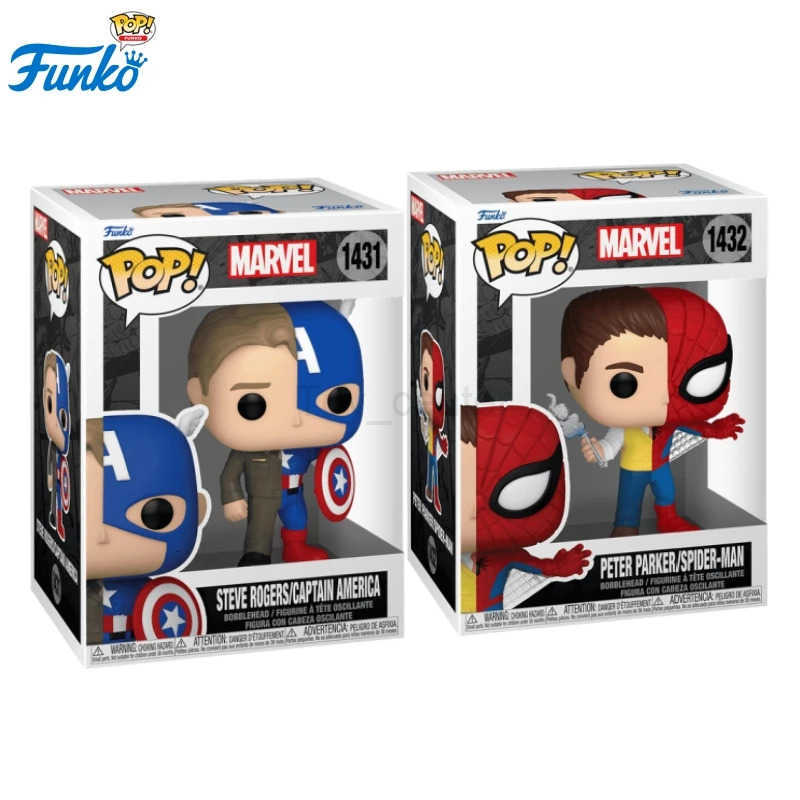 Disney Marvel Funko Pop ComicsSuperheroes Peter Parker/Spider-Man Steve Rogers/Captain Toys for Boys Gift Collectible Model Ornaments H251127