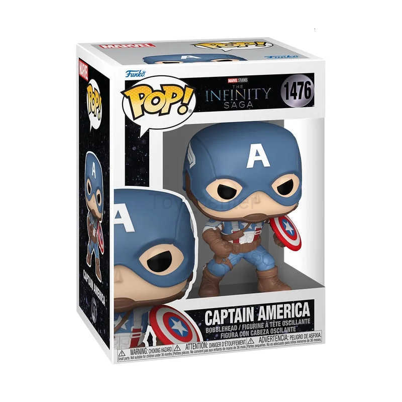 Disney Genuine Edition FUNKO POMarvel SeriesThe Avengers Captain America Anime Action Figure Ornament Model Toys Collectible Model H251127
