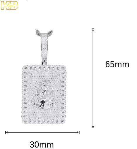 Fashion Pendant with Moissanite Stones Inspired by Hip-Hop Aesthetics Perfect for a Unique and Edgy Jewelry Statement