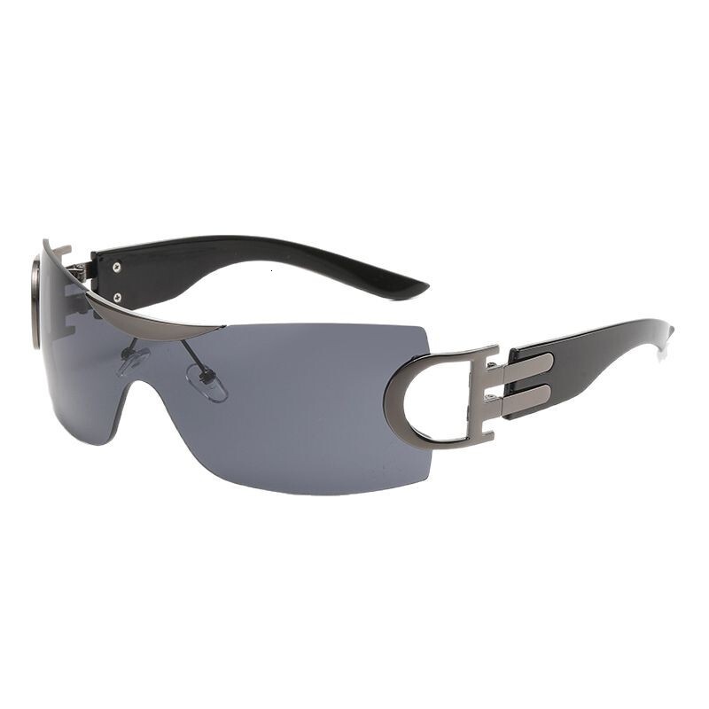 Luxury Brand Sunglasses - Large Frameless Y2K Outdoor Sports Shades - Futuristic Tech-Style Fashion Personality - 2025 New
