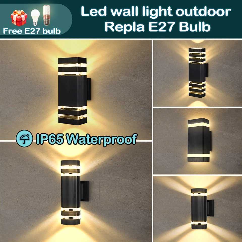 CHUANGYANG Replace E27 Bulb Led Wall Light Outdoor IP65 Waterproof Porch Light Indoor Wall Lamp Decoration For Hallway BedroomM251127