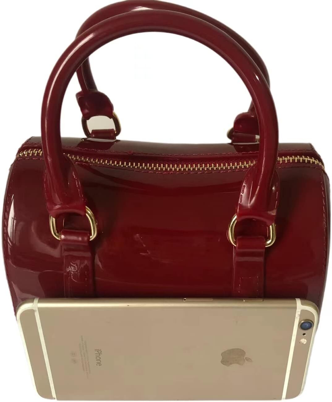 Ladies' summer jelly pillow shaped top handle handbag candy colored transparent crystal wallet