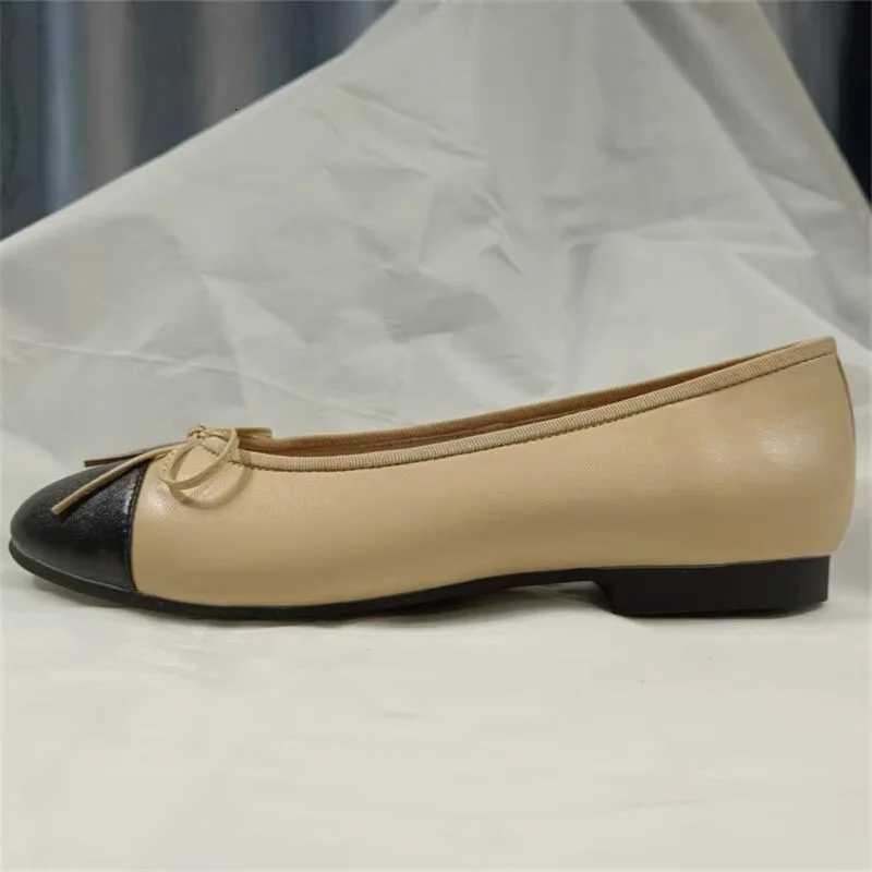 Plus Size Luxury Brand Design Round Toe Bow Ballet Flat Shoes Women Genuine Leather Casual Shoes Zapatos Mujer C251127