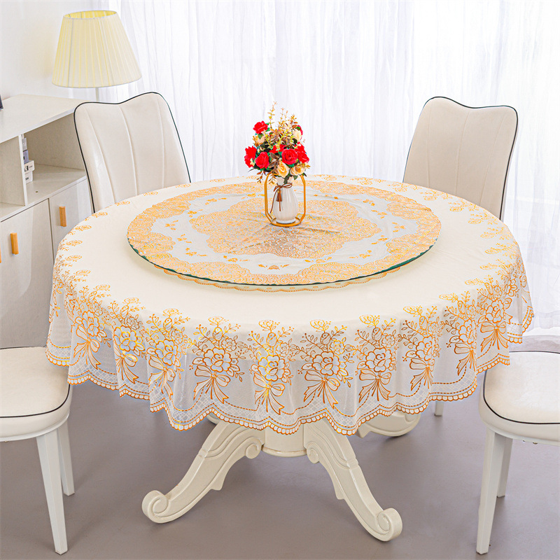 90334 Thickened European-style PVC tablecloth, waterproof and heat-resistant, square tablecloth, rectangular placemat, washable plastic coffee table c