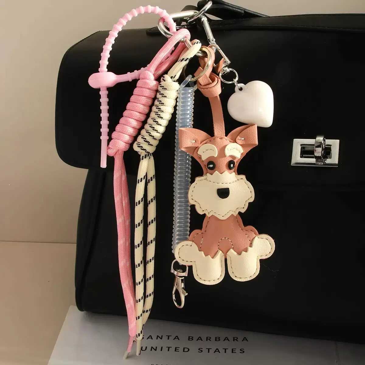 new product summer roast duck puppy Croissant Pendant love heart Backpack accessories Key ChainT251127