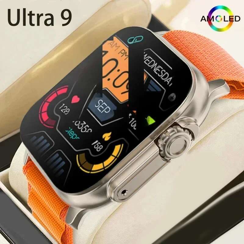 New 2 49mm Ultra 9 Series NFC Smart BT Call Waterproof Health Monitor Watches Men PK Hello Watch 3/HK8 por max/HK9