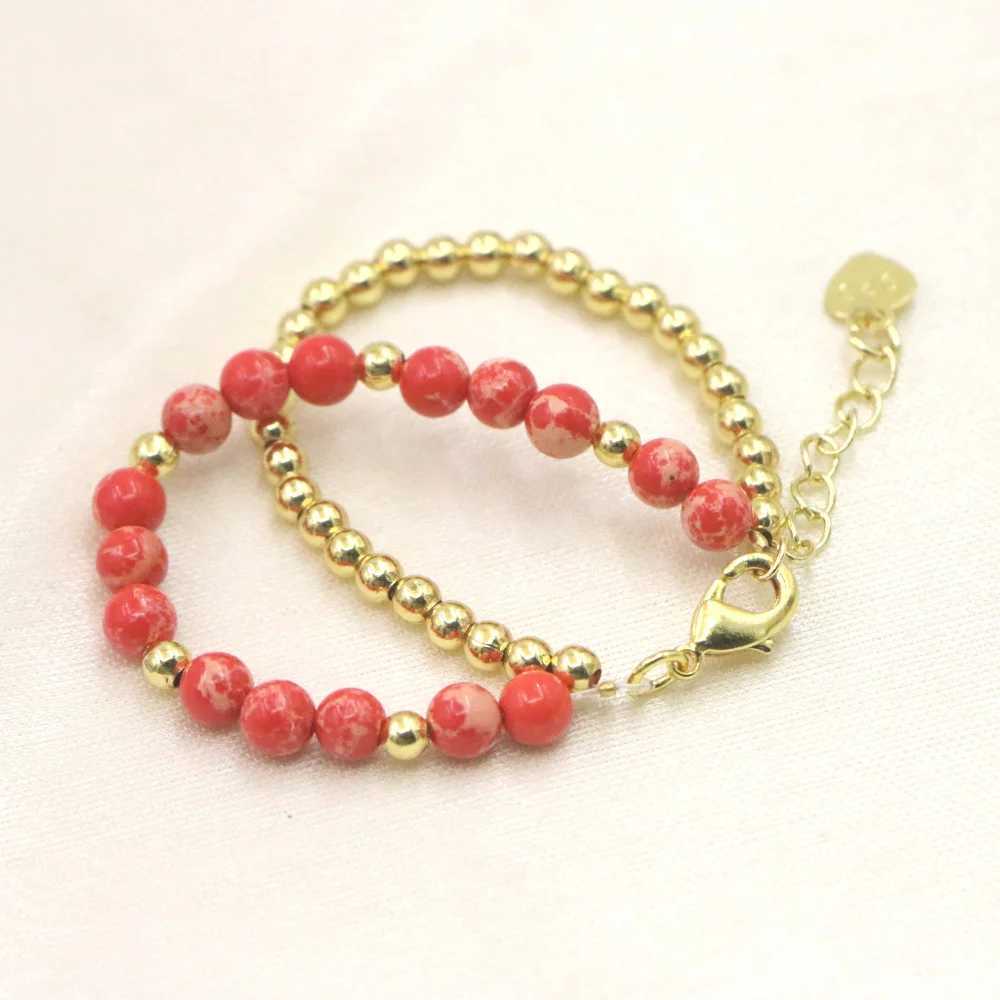 Lovely Fashion Natural Stone Bead Baby Girls Lobster Clasp Accessories Girls Yoga Christmas Wedding Gift Jewelry Charm C251105