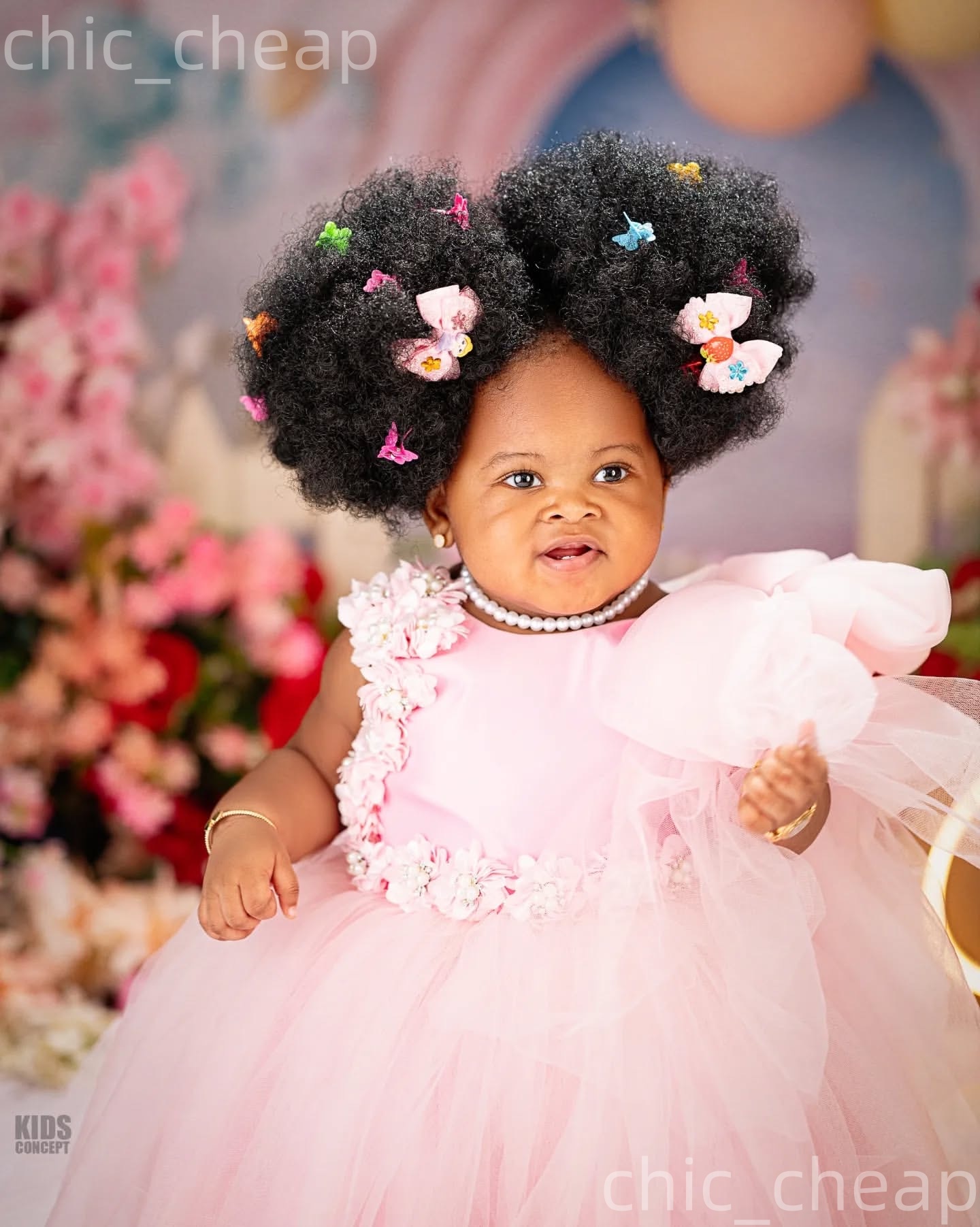 2026 Light Pink Ball Gown Flower Girl Dresses Flowers Tulle Crew Elegant Little Girl Christmas Peageant Birthday Christening Tutu Dress Gowns ZJ422