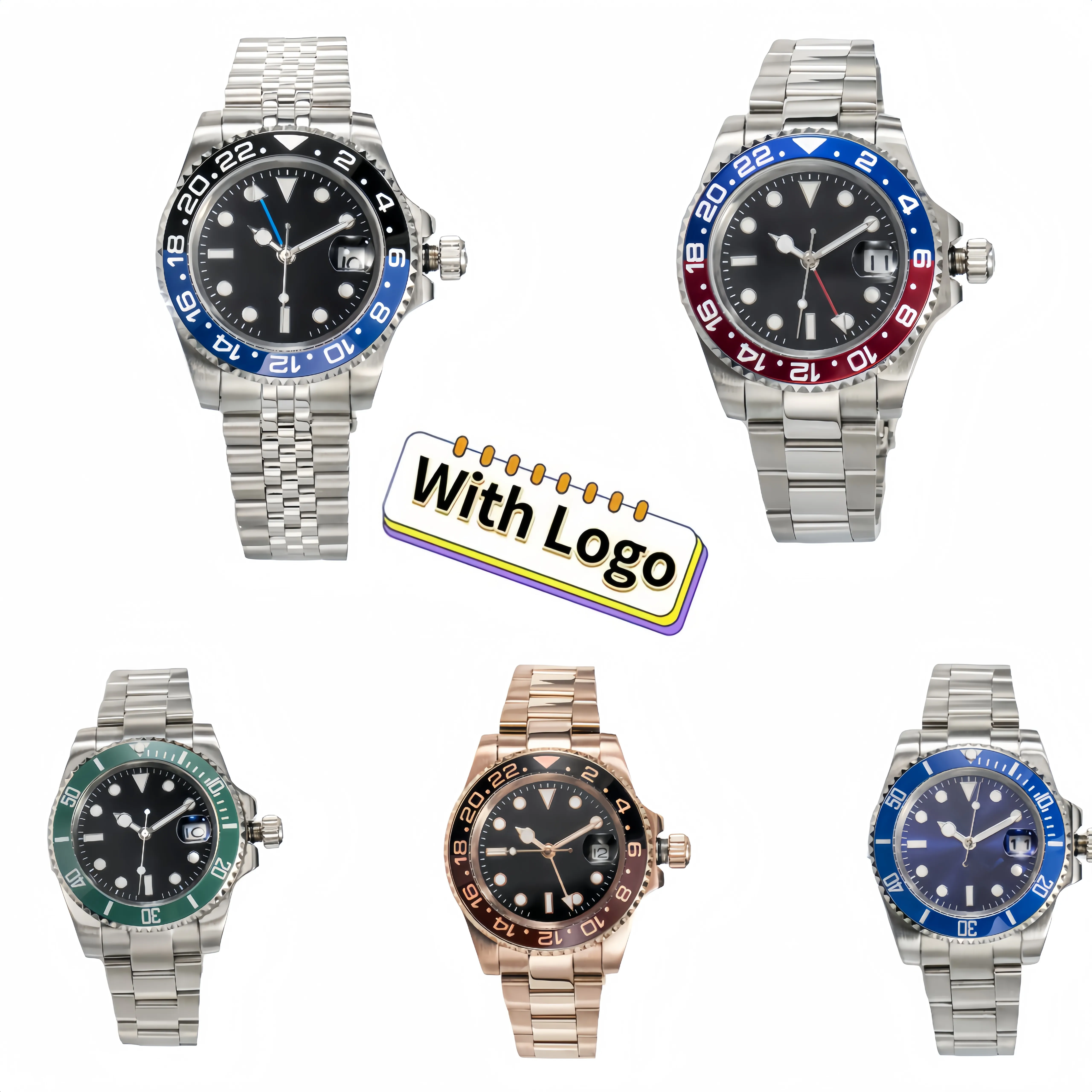 new automatic mechanical ceramics watches 41mm full stainless steel Gliding clasp Swimming wristwatches sapphire luminous watch montre de luxe