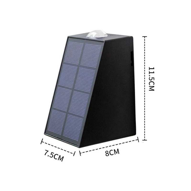 Solar Wall Light Strong Brightness Outdoor Waterproof Home Garden Arrangement Terrace Balcony Atmosphere Decoration Night LampM251127