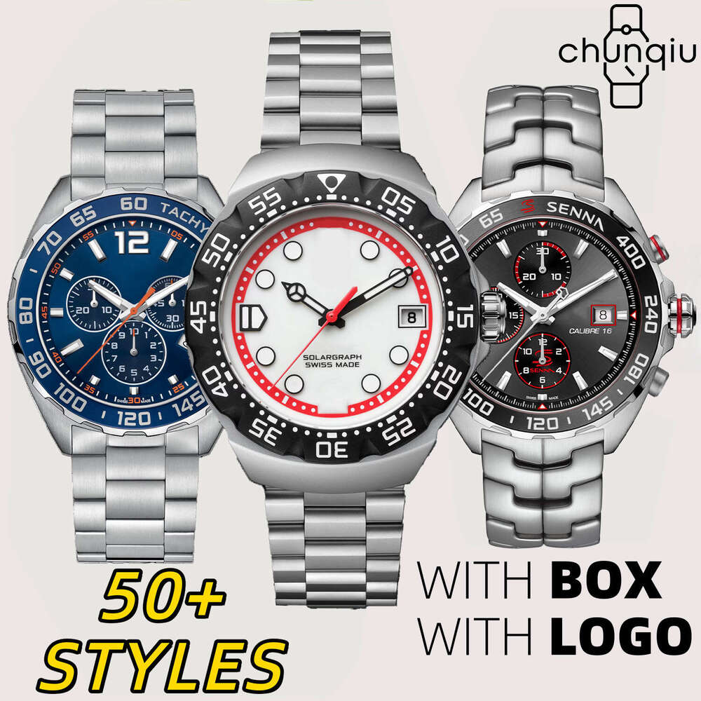 Tagly Heuerers Watch F1 Luxury Designer Watches Personalized Couple Watches Premium Quality Swiss Steel Mens Chronograph Luminous Water-resistant Free Shipping