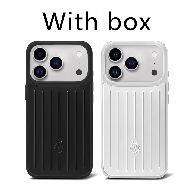 RIM Ballerina pink Phone Case with box Suitcase Designer Black iPhone Case for Apple iPhone 17 Pro Max 16 15 14 Aluminum Alloy MagSafe Cover Coque Funda Titanium Cases