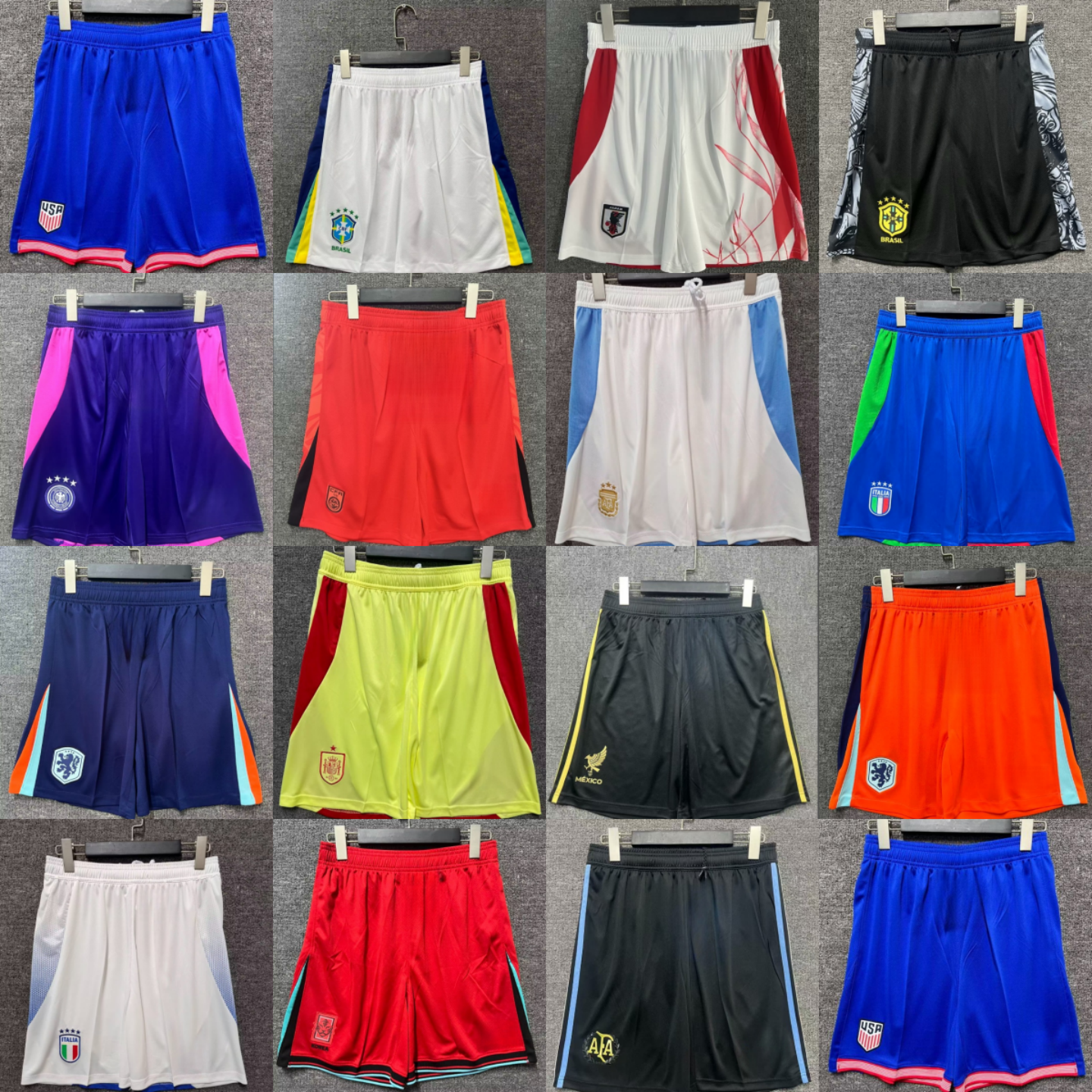 25 26 National Team Men's Football Shorts Portugal BrazilSeS ItalyS Sports Shorts RAUL Neymar Jr Ronaldo MessiS Outdoor Equipment