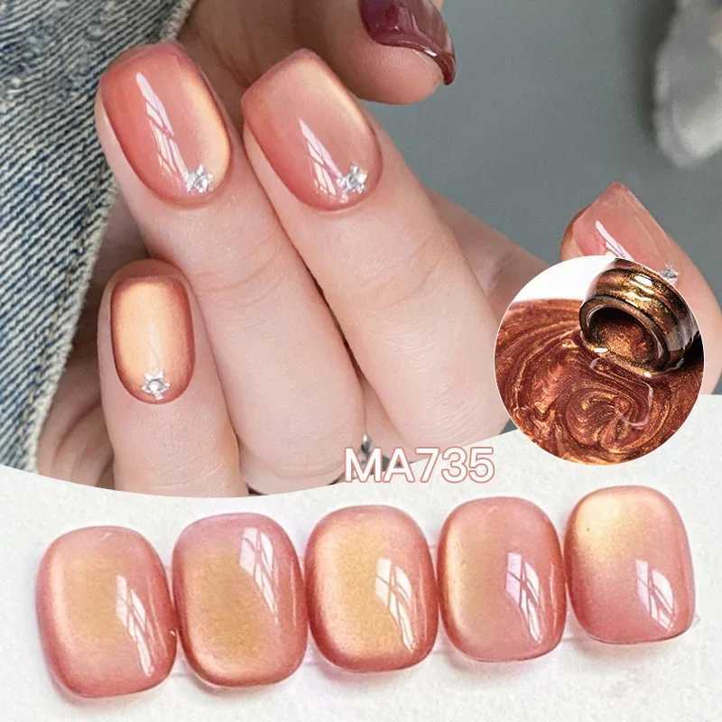 13pcs Cat Magnetic Gel Nail Polish Set Light Gold Magnetic Gel Semi Permanent UV Gel Varnish Soak Off Nail Supplies DIY ManicureT251127