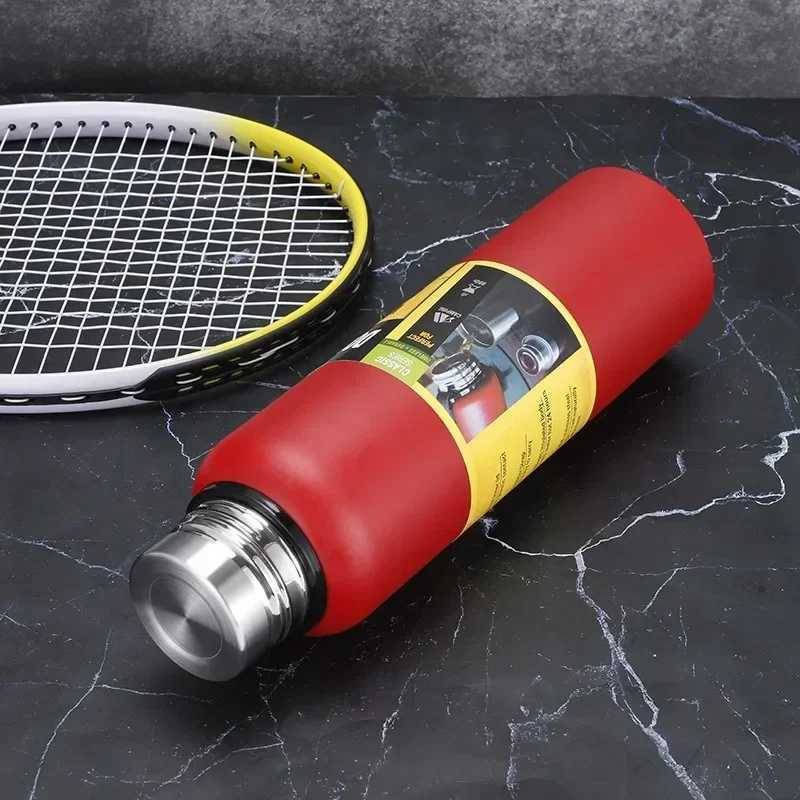 500/700/1000/1500ml Stainless Steel Thermos Bottle Portable Large-capacity Outdoor Mountaineering Car Kettle with Rope Water CupW251127 W260226