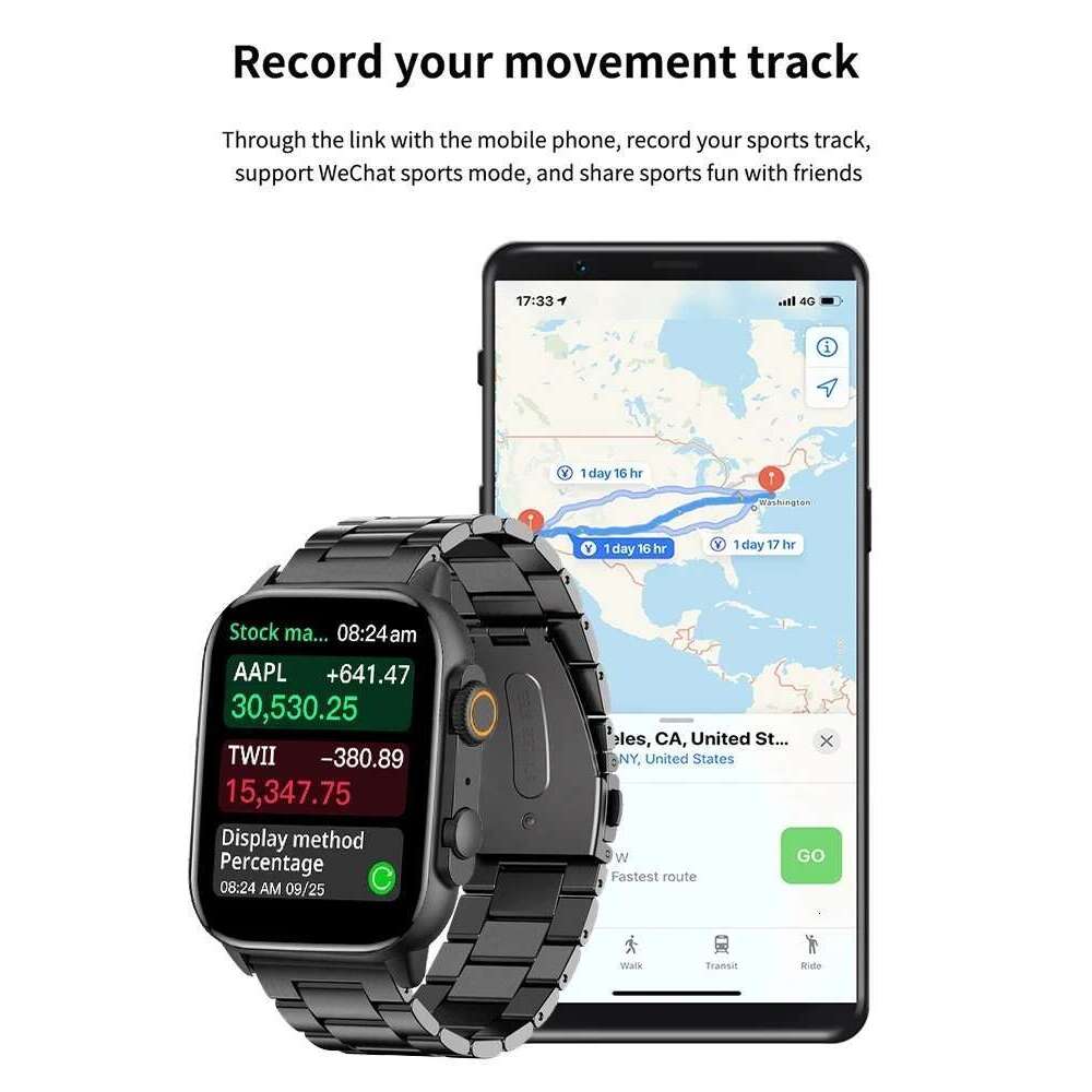 New 2 49mm Ultra 9 Series NFC Smart BT Call Waterproof Health Monitor Watches Men PK Hello Watch 3/HK8 por max/HK9