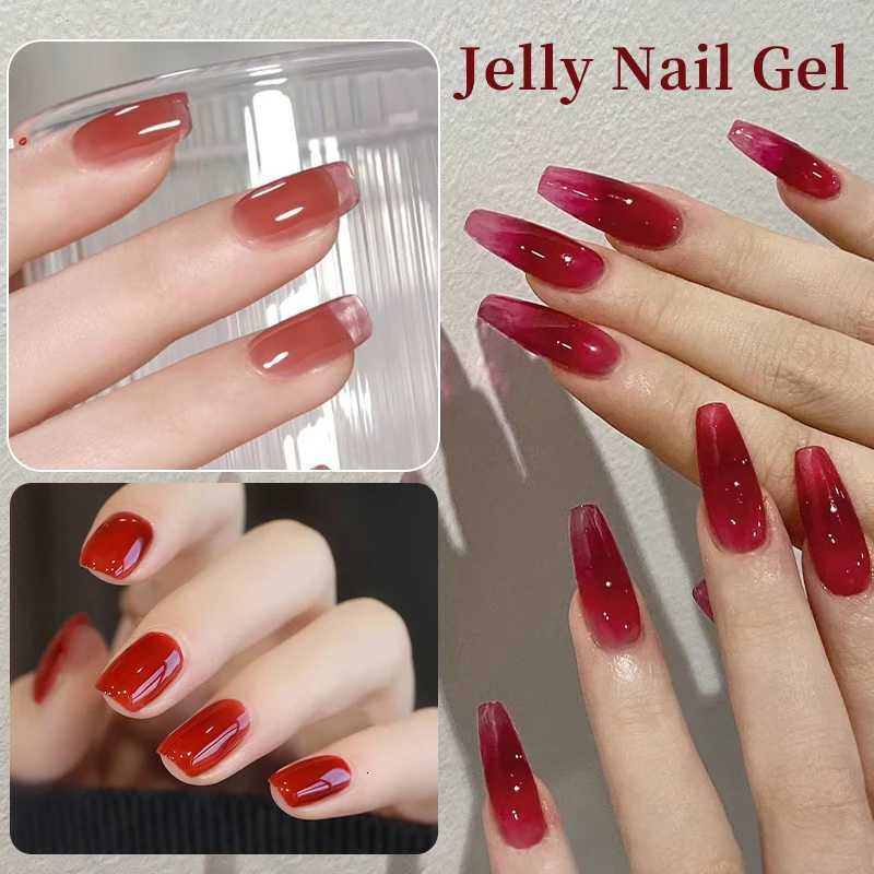 UR SUGAR 15ml Wine Cherry Red Jelly Gel Nail Polish Christmas Nails Art Gel Polish Translucent Nail Gel for Winter Manicure ArtT251127
