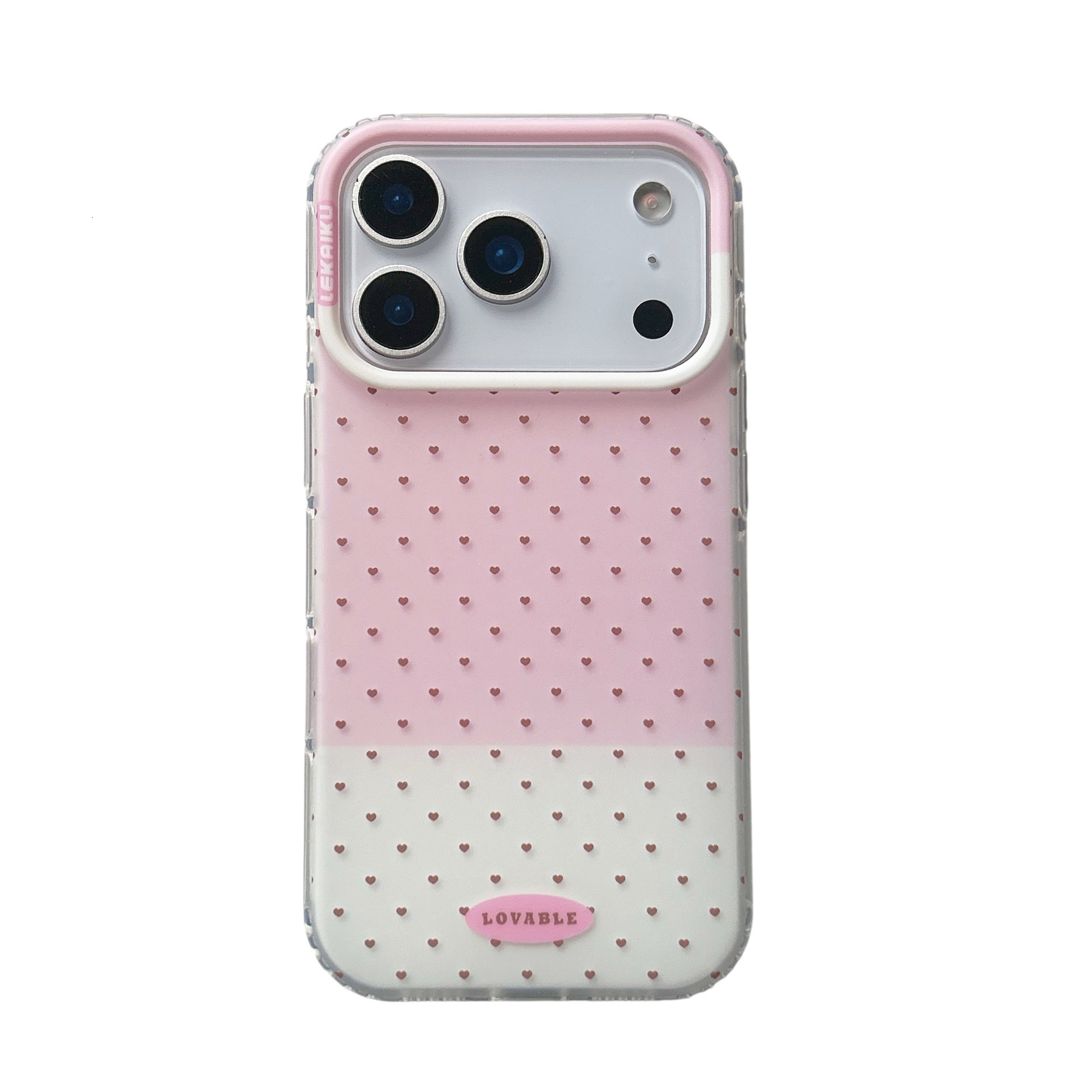 Dopamine Heart Polka Dot iPhone 17 Pro Max Phone Case Compatible Style with Simple Apple 16 Pro 15 Hard
