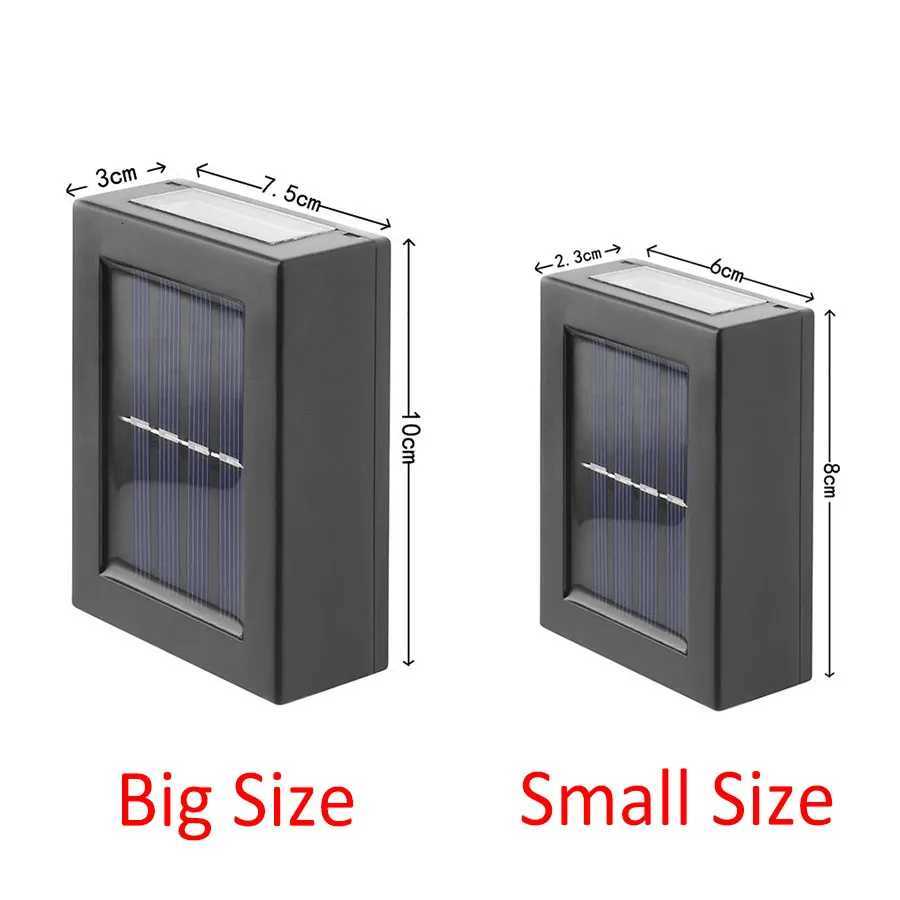 Solar Light Outdoor Up and Down Wall Washer Light Waterproof Solar Lamp For Garden Street Balcony Yard Porch Stairs Fence DecorM251127