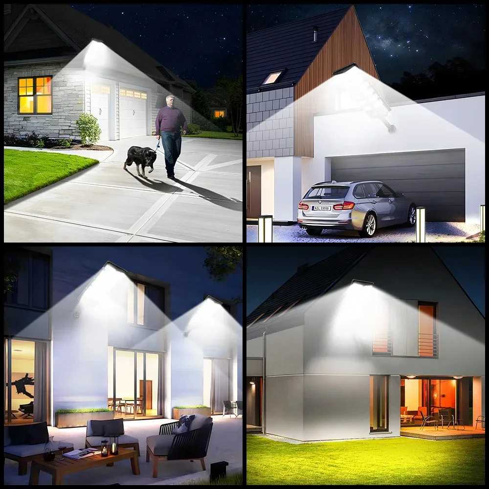 990000000LM Solar Lights 720 LED Ultra Bright External Solar Lamp 3 Modes Motion Sensor Solar Street Lamp Yard Garden LanternM251127