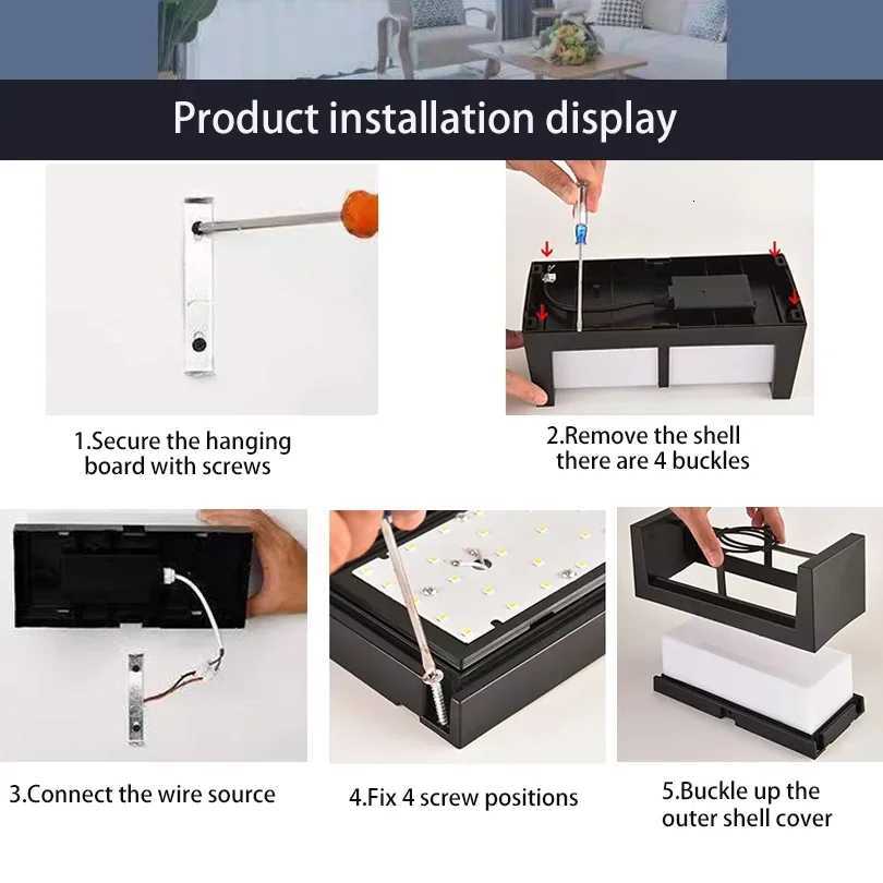 Motion Sensor LED Wall Light 16W IndoorOutdoor Waterproof IP66 Porch Wall Lamp Home Sconce Decoration LightingM251127