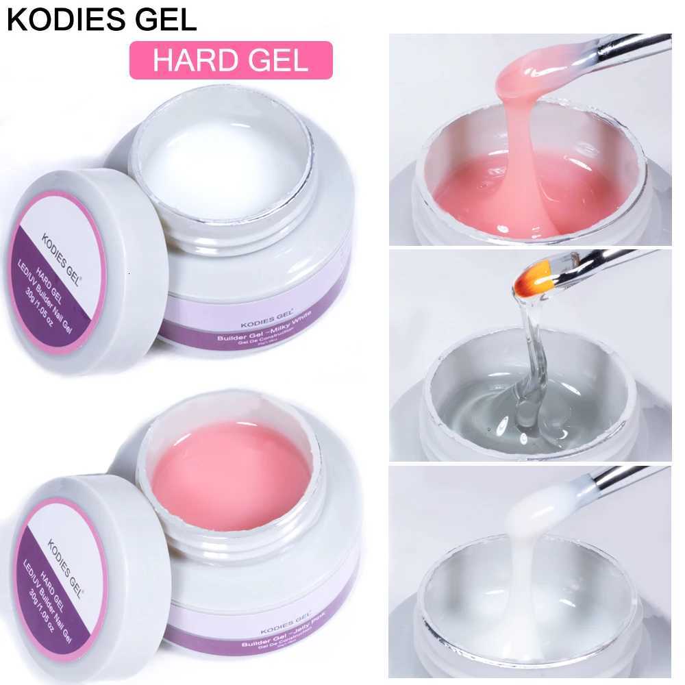 KODIES GEL 30g Builder Extension Nail Gel for Clear White Pink Construction UV Hard Gellak Camouflage Acrylic Manicure SculptinT251127