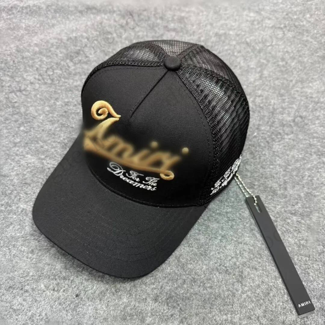 Black hat Luxury baseball cap high quality for men and women ball Cap trendy brand sun protection sunshade Trucker Hat b66