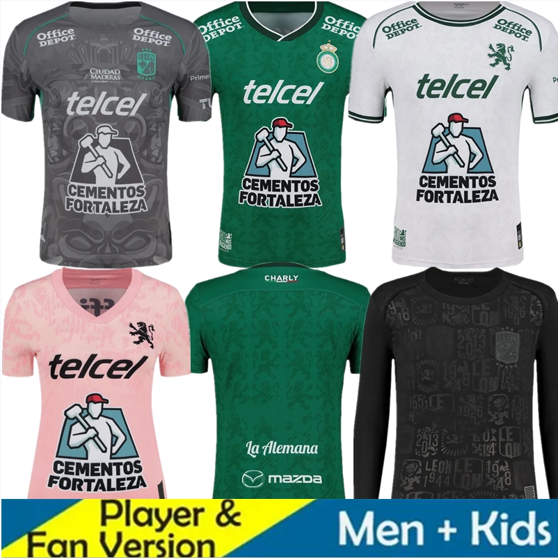XXXL 4XL 2024 2025 Liga MX Club Leon Soccer Jerseys JAMES Long sleeve 24 25 Player Version Football Shirts MENDOZA ALVARADO D.HERNANDEZ Women Men Uniforms Kids Kits