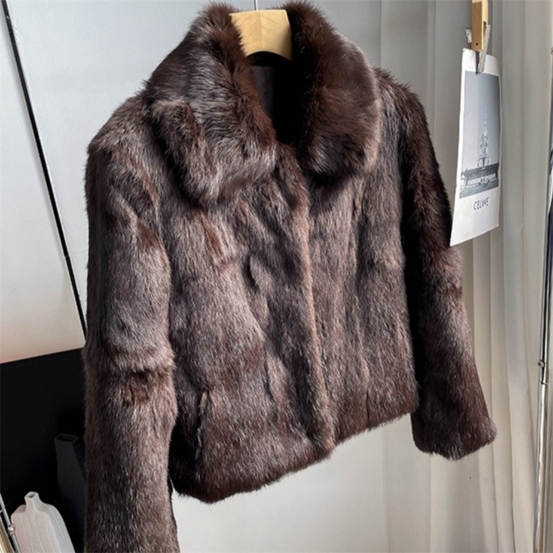 Natural Rabbit Fur Coat Women Autumn Winter Jacket Leather and Fur Womens Clothing Female Outerwears 2025 Fur Lady 251126 - view 4