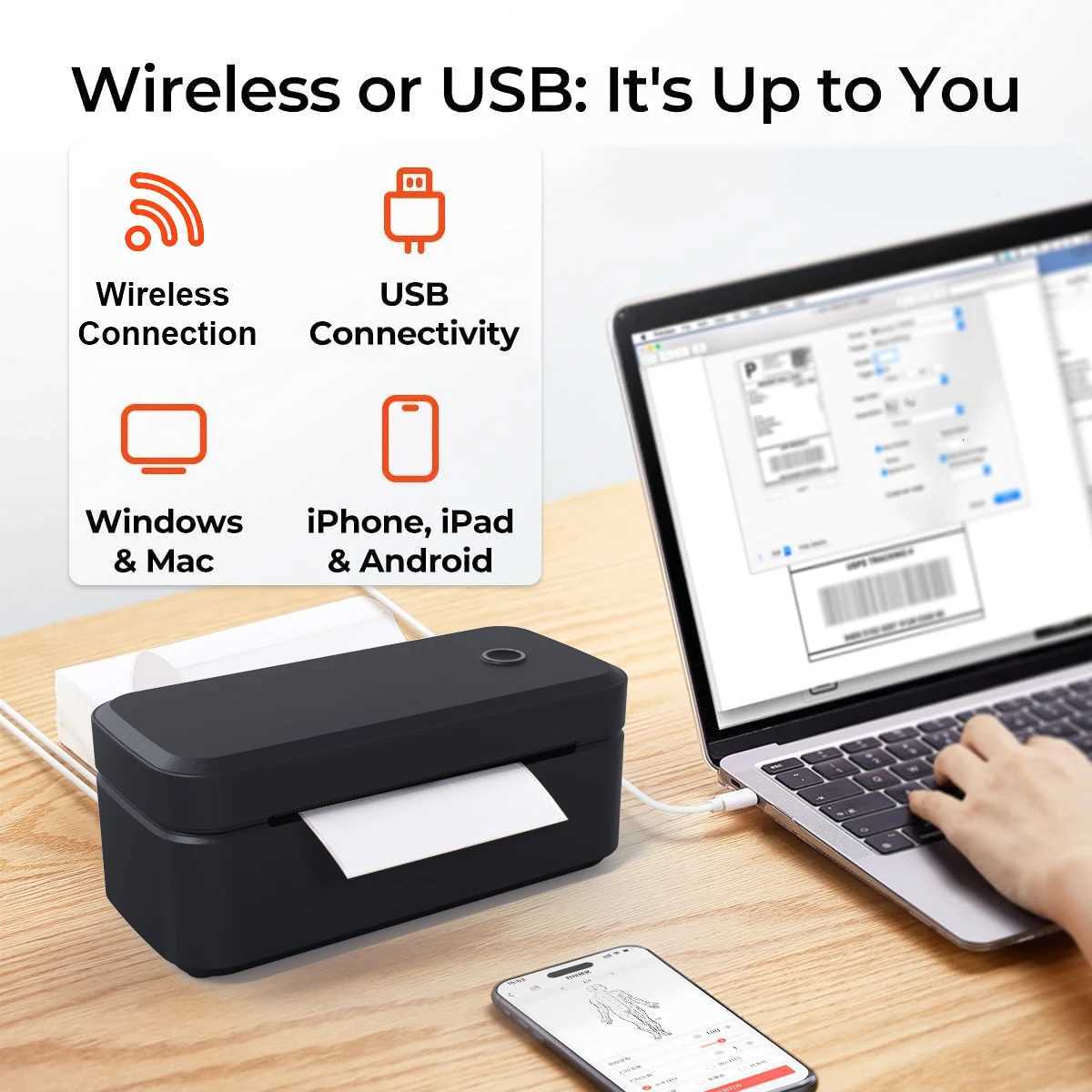 Marklife X4 Thermal Label Printer Portable Printer for 4x6 Mailing Packages Printing Autatic Label Recognition H251127