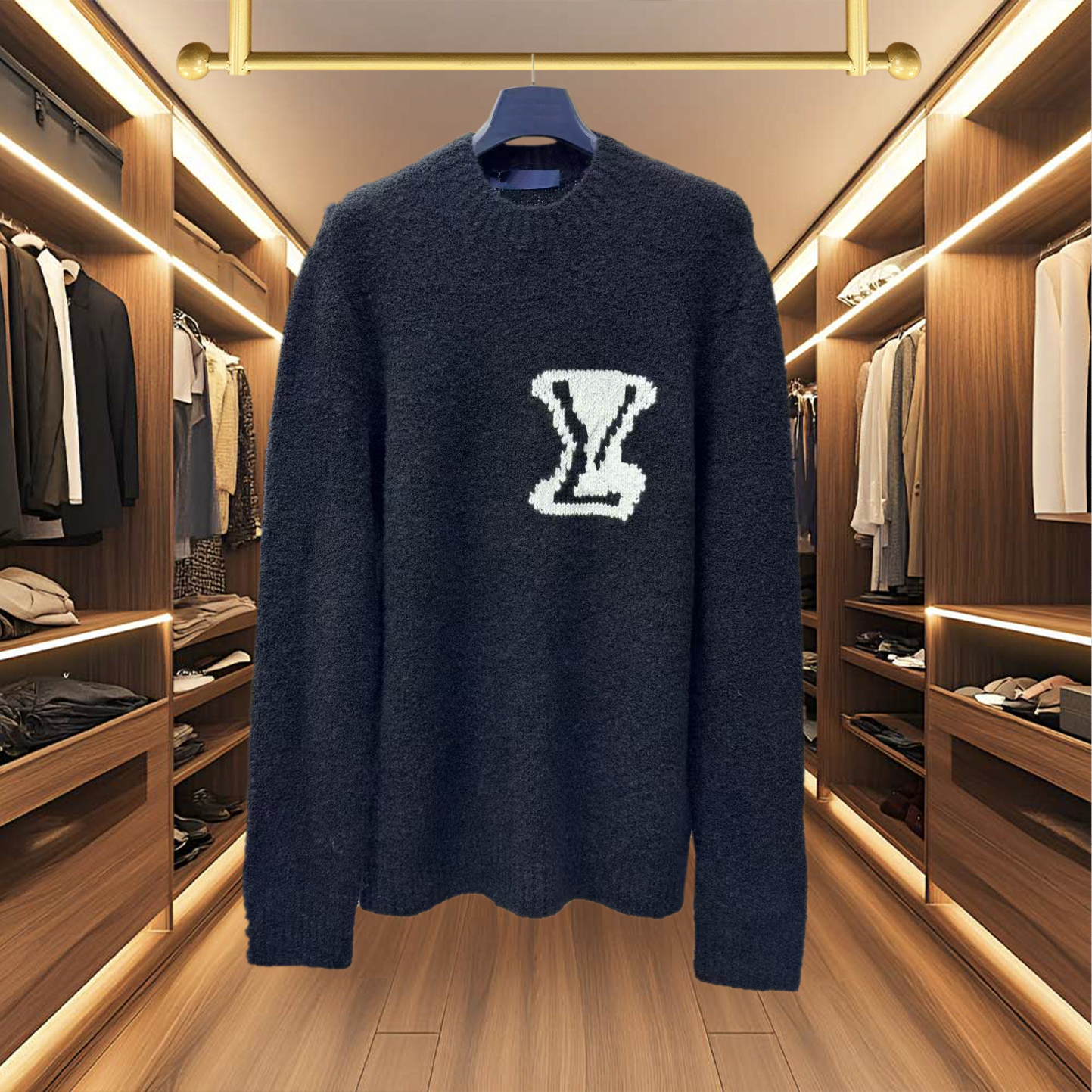 High quality designer men's sweaters, party knitted sweaters, men's round neck pullovers, fashionable and versatile long sleeved sweaters