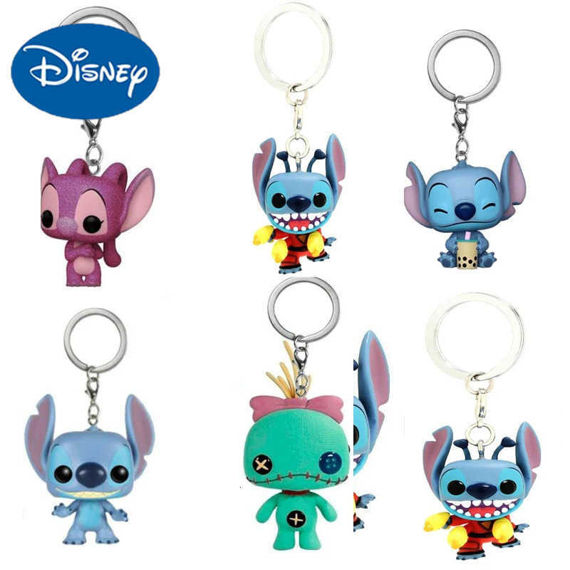 Disney Stitch Scrump Angel Vinyl Keychain Action Figures Collection Model Toys H251127
