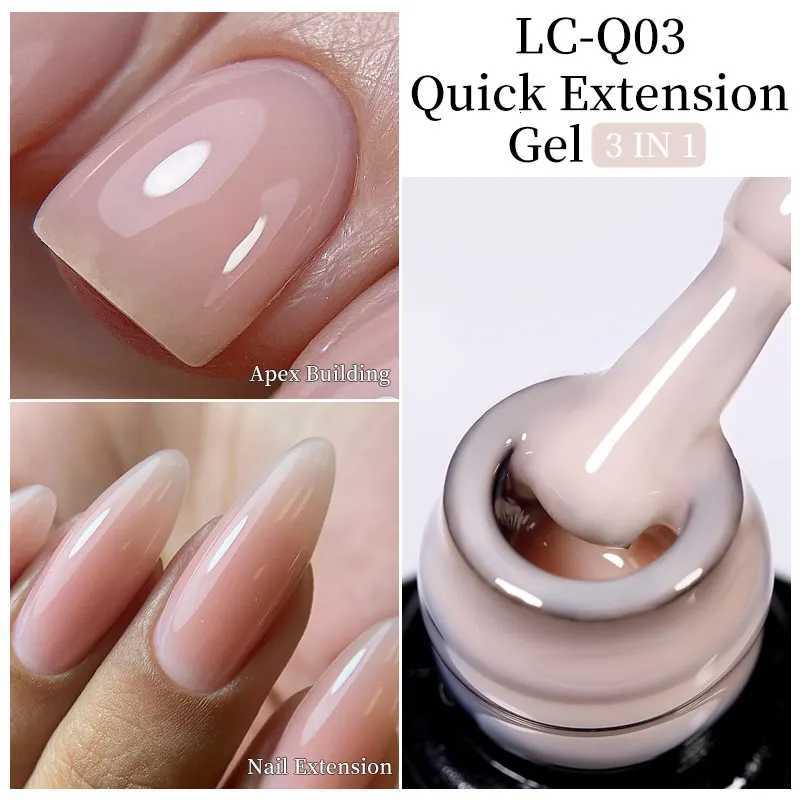 LILYCUTE 7ML Quick Extension Nail Gel Vernis Semi Permanent Acrylic Crystal White Clear Nude Gel Nail Polish UV Construction GelT251127
