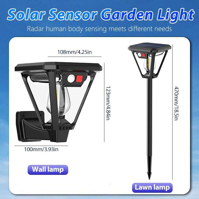 1PC Floor Lamp/Wall Lamp Dual Purpose Lamp Outdoor Solar Led Outdoor Waterproof Light Outdoor Garden Street Wall Light SupplyM251127