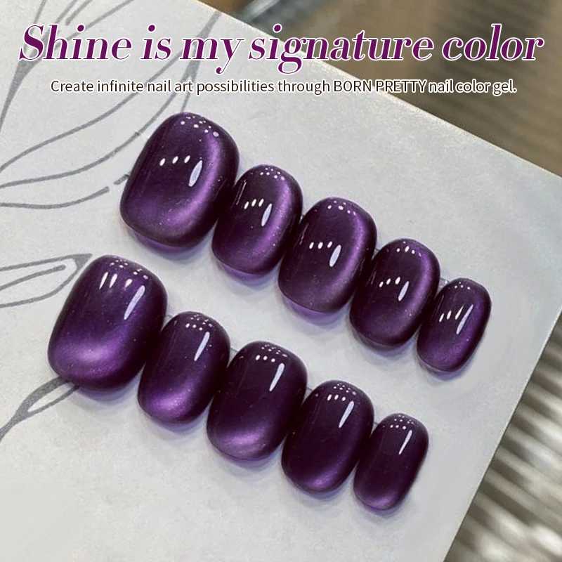 BORN PRETTY 10ml Purple Water Light Cat Magnetic Gel Polish Soak Off UV LED Varnish Semi Permanent Nail Art for Manicure DesignT251127