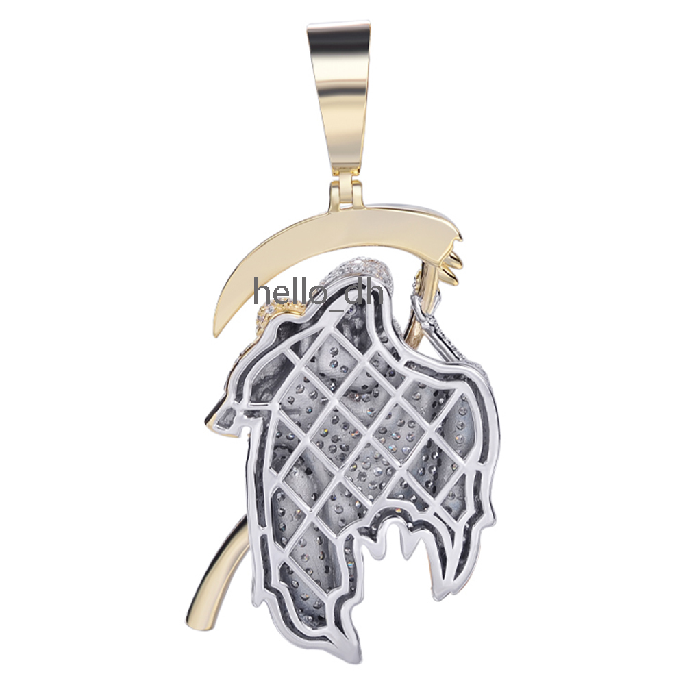 925 Italian Silver Plated Santa Muerte With Owl Pendant