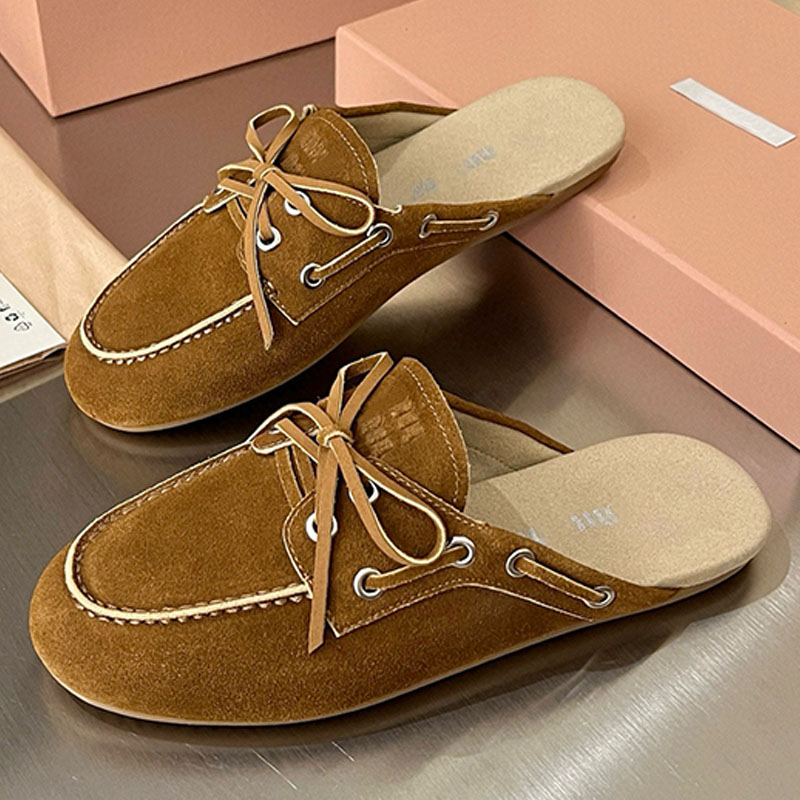 Suede Leather Mules Womens tassel detail sabot classic boat loafer soft suede with playful lightness distinctive style suede leather tassels mule