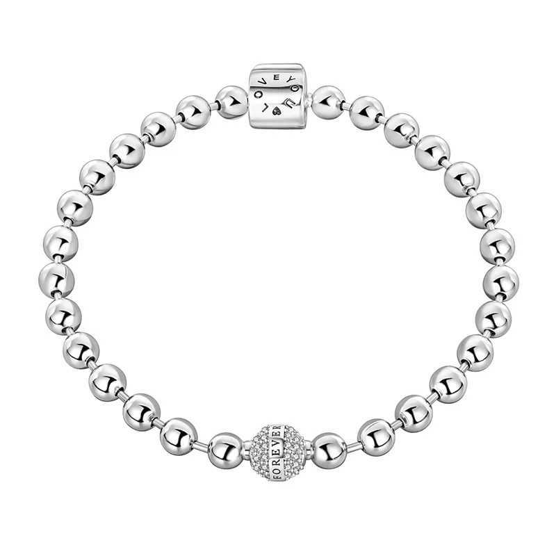 Silver 925 17-20CM Airplane Earth Zircon Beaded Dot Designs Fit DIY Charms BirtHDay Jewelry Gifts C251105